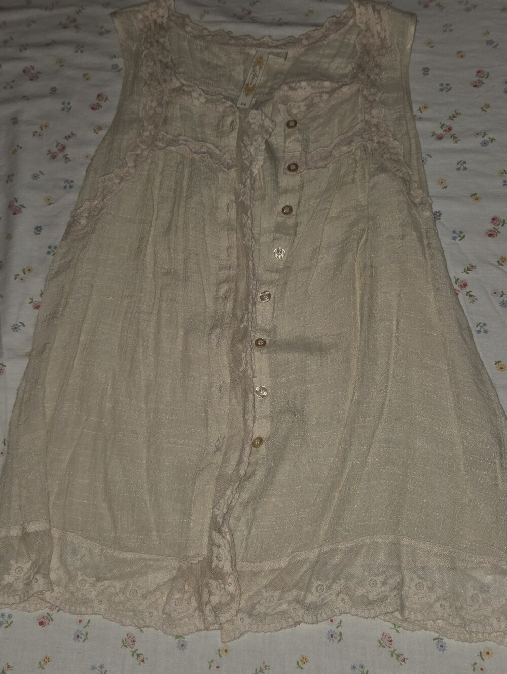 Adiva Cream Button-Front Blouse
